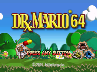Dr. Mario 64 (USA) Title Screen
